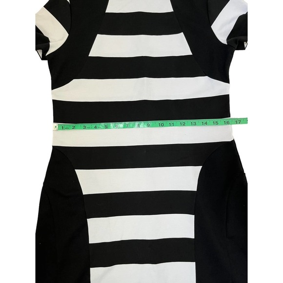 Michael Kors Black and White Colorblock Striped Dress - Picture 9 of 11